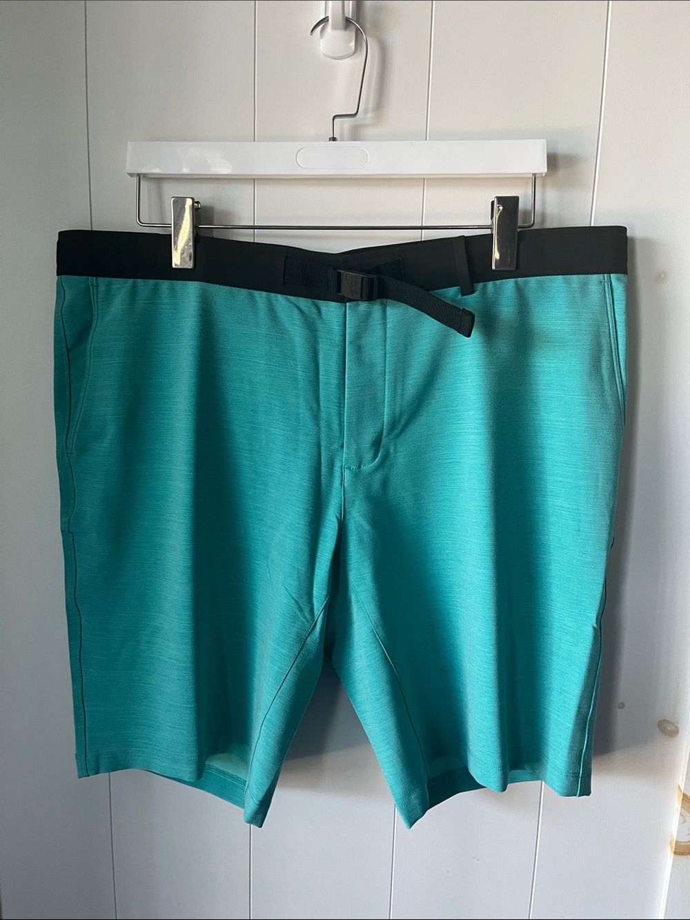 Nike Teal Swim Board Shorts with Black Waistband